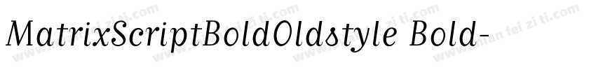 MatrixScriptBoldOldstyle Bold字体转换